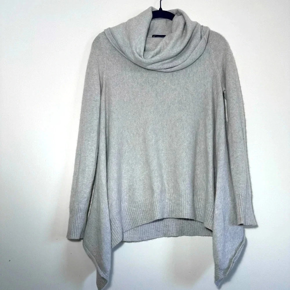 C by Bloomingdale’s 100% 2 ply Cashmere Cowl neck sweater gray size M - Picture 1 of 12
